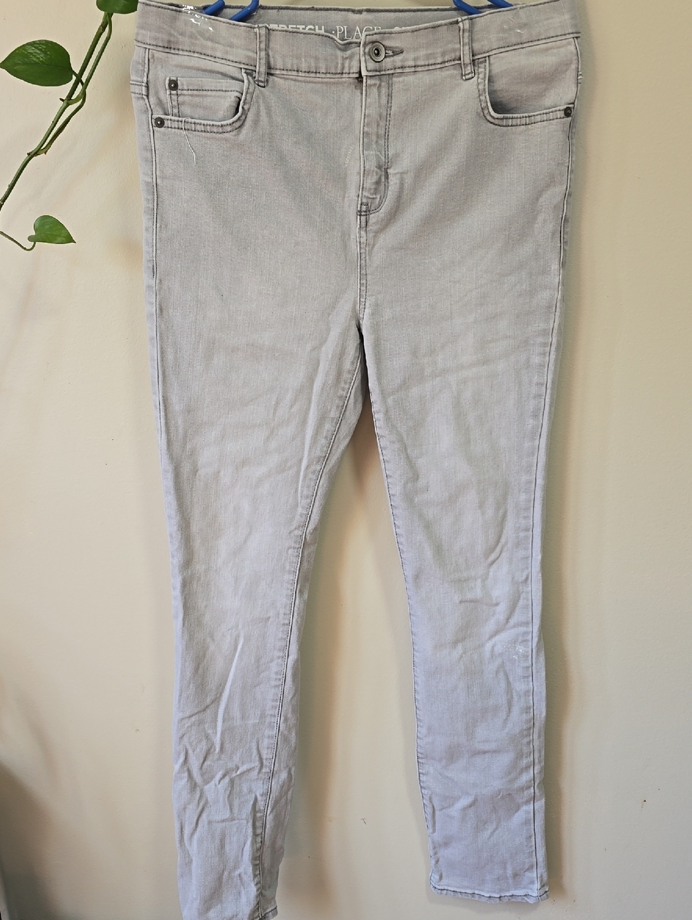 Place Women's Light Gray Skinny Stretch Jeans